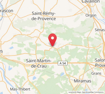 Map of Mouriès, Provence-Alpes-Côte d'Azur