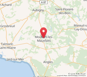 Map of Moutiers-les-Mauxfaits, Pays de la Loire