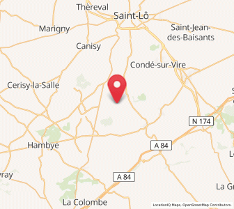 Map of Moyon, Normandy