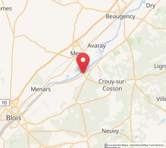 Map of Muides-sur-Loire, Centre
