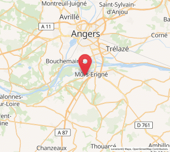 Map of Mûrs-Erigné, Pays de la Loire