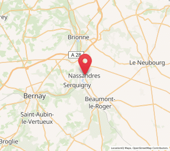 Map of Nassandres, Normandy