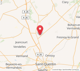 Map of Nauroy, Hauts-de-France