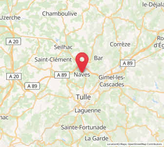 Map of Naves, Nouvelle-Aquitaine