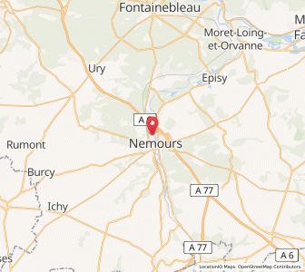 Map of Nemours, Île-de-France