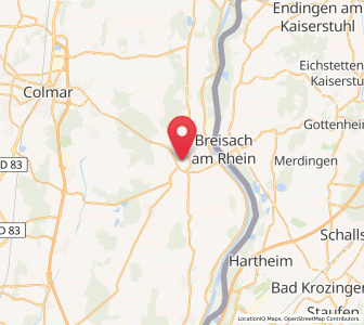 Map of Neuf-Brisach, Grand Est