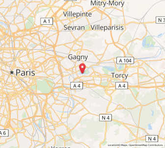 Map of Neuilly-sur-Marne, Île-de-France