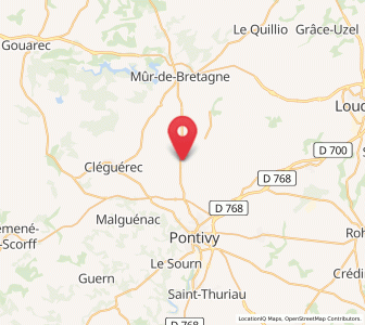 Map of Neulliac, Brittany