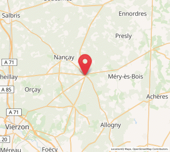 Map of Neuvy-sur-Barangeon, Centre