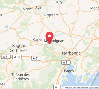 Map of Névian, Occitanie