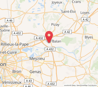 Map of Niévroz, Auvergne-Rhône-Alpes