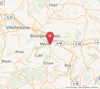 Map of Nivolas-Vermelle, Auvergne-Rhône-Alpes