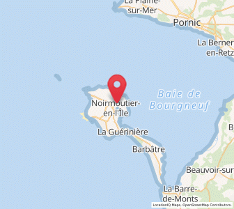 Map of Noirmoutier-en-l'Île, Pays de la Loire