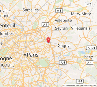 Map of Noisy-le-Sec, Île-de-France