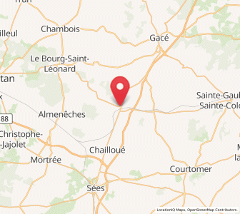Map of Nonant-le-Pin, Normandy
