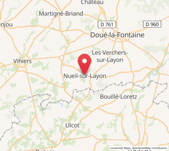 Map of Nueil-sur-Layon, Pays de la Loire