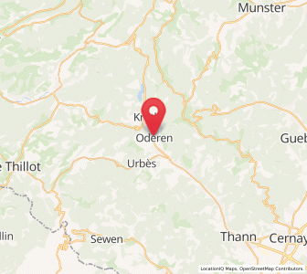 Map of Oderen, Grand Est