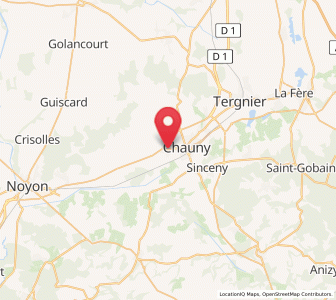 Map of Ognes, Hauts-de-France