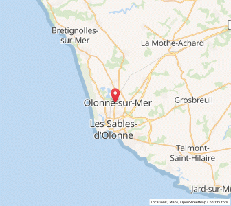 Map of Olonne-sur-Mer, Pays de la Loire
