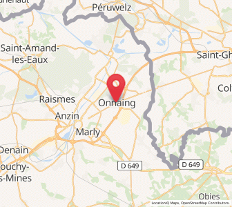 Map of Onnaing, Hauts-de-France