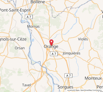 Map of Orange, Provence-Alpes-Côte d'Azur