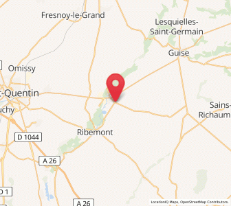Map of Origny-Sainte-Benoite, Hauts-de-France