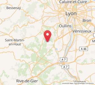 Map of Orliénas, Auvergne-Rhône-Alpes