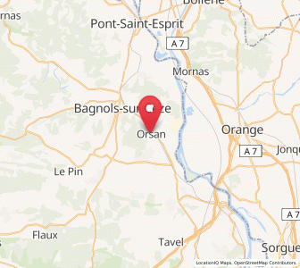 Map of Orsan, Occitanie
