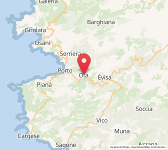 Map of Ota, Corsica