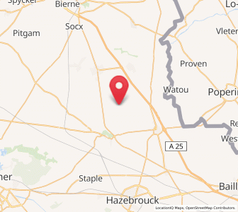 Map of Oudezeele, Hauts-de-France
