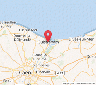 Map of Ouistreham, Normandy