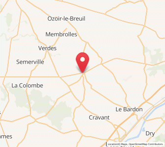 Map of Ouzouer-le-Marché, Centre