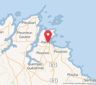 Map of Paimpol, Brittany