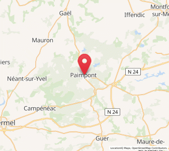 Map of Paimpont, Brittany