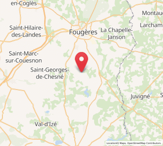 Map of Parcé, Brittany