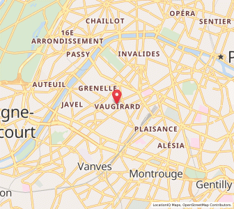 Map of Paris 15
