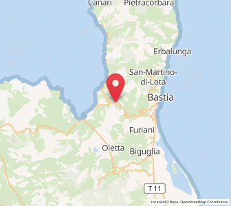 Map of Patrimonio, Corsica
