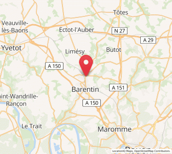 Map of Pavilly, Normandy