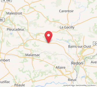 Map of Peillac, Brittany