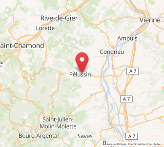 Map of Pélussin, Auvergne-Rhône-Alpes