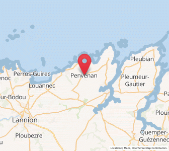 Map of Penvénan, Brittany
