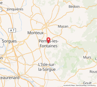 Map of Pernes-les-Fontaines, Provence-Alpes-Côte d'Azur