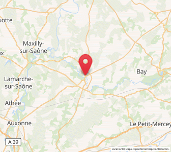 Map of Pesmes, Bourgogne-Franche-Comté