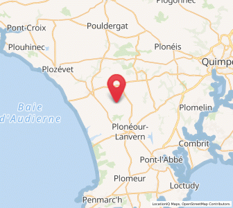 Map of Peumerit, Brittany