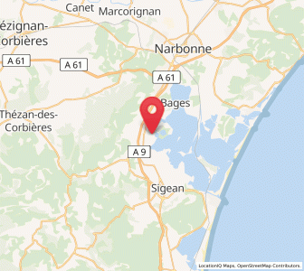Map of Peyriac-de-Mer, Occitanie