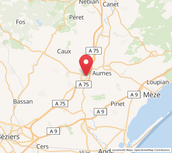 Map of Pézenas, Occitanie