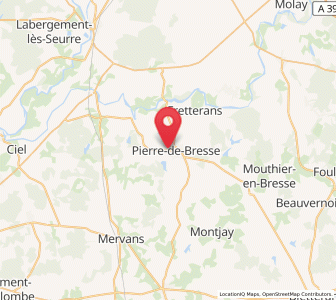 Map of Pierre-de-Bresse, Bourgogne-Franche-Comté