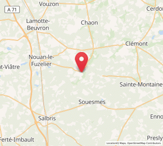 Map of Pierrefitte-sur-Sauldre, Centre
