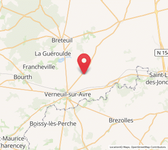 Map of Piseux, Normandy