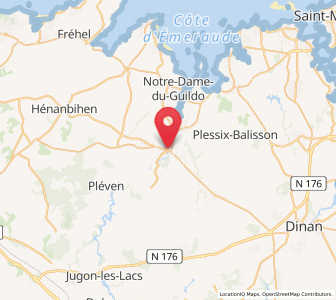 Map of Plancoët, Brittany